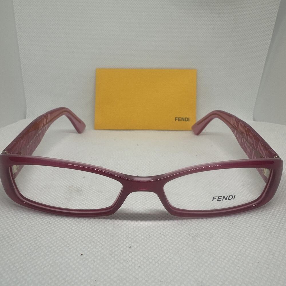 Fendi F809 Eyeglasses Frames Pink Womens 51-16-130 Italy Full Rim Optical